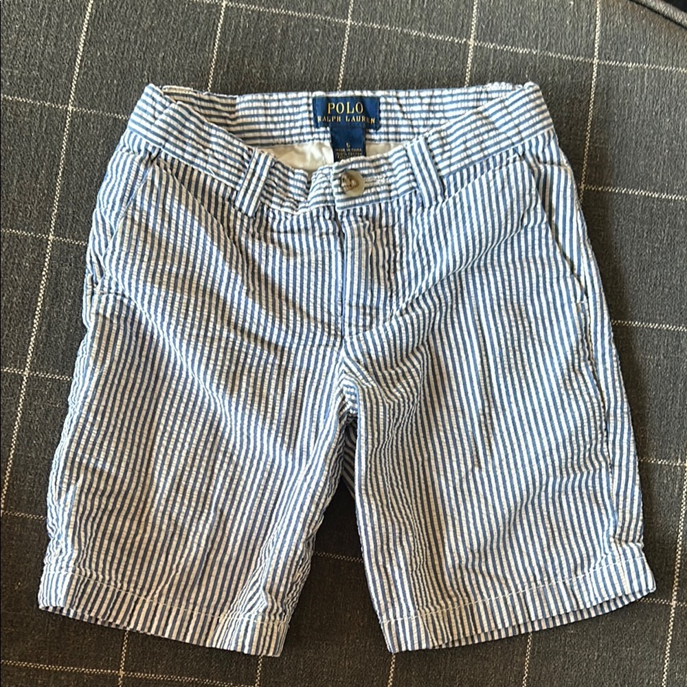 Polo Ralph Lauren Blue and White Striped Shorts